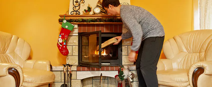 Rusted Metal Fireplace Restoration in Rock Island, Illinois